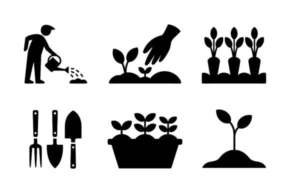 A Designer's Look at the Gardening Planting Icon Set