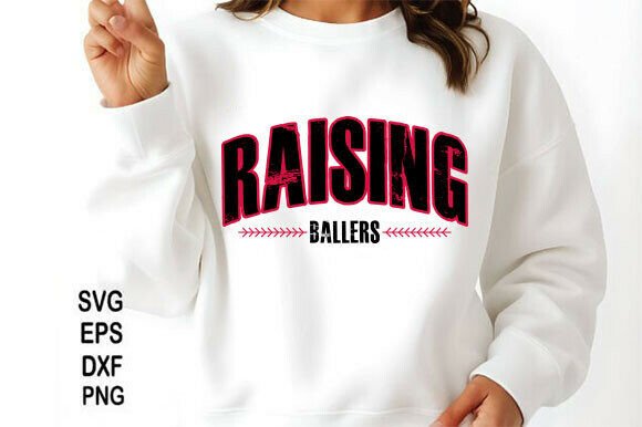 Baseball Mom SVG, Raising Ballers PNG
