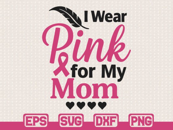 Feather Ribbon Mom SVG PNG DXF EPS