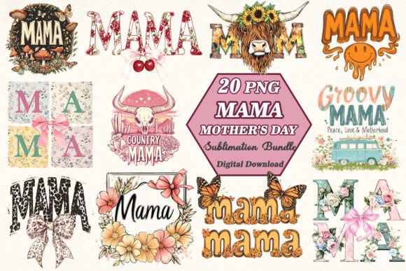 MAMA Mother's Day Sublimation PNG Bundle Review