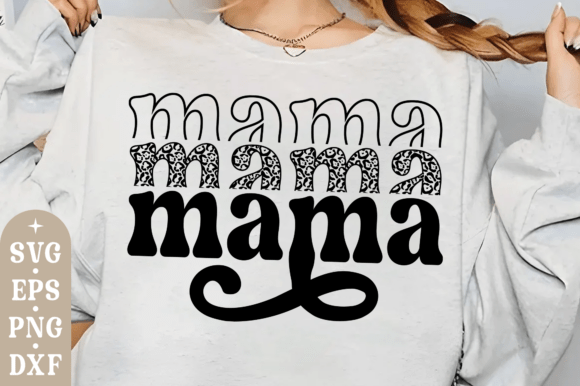 Retro Mama SVG, Leopard Mom SVG, Mama PNG